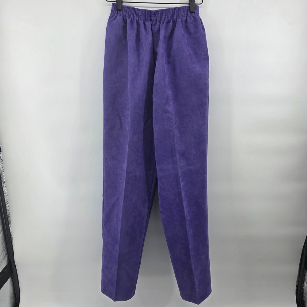 BonWorth Velour‎ Vintage Women's XS Purple Elastic Waist Corduroy Pants